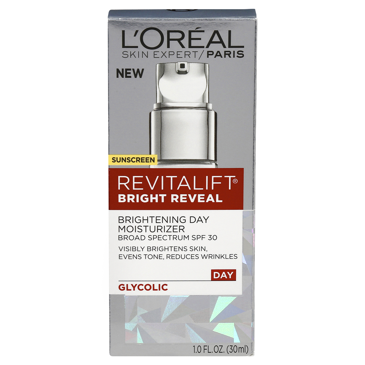 slide 1 of 9, L'Oréal Revitalift Bright Reveal Brightening Day Moisturizer With SPF 30, 1 oz