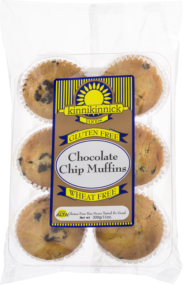 slide 1 of 1, Kinnikinnick Foods Gluten Free Chocolate Chip Muffins, 11 oz