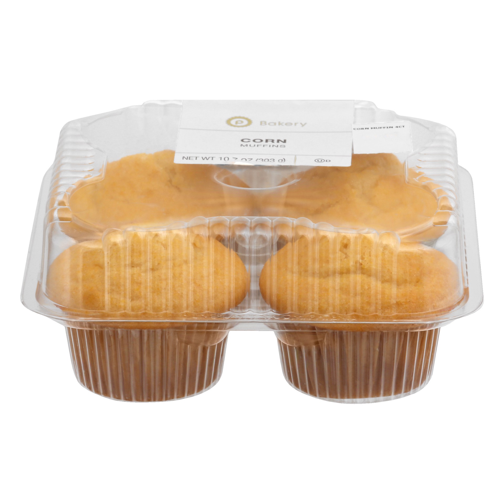 slide 1 of 1, Publix Bakery Corn Muffins, 4 ct; 10 oz