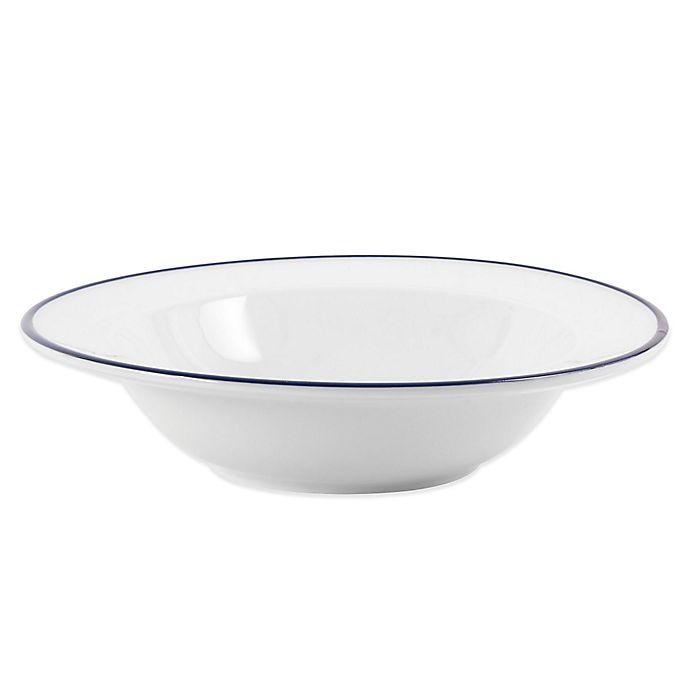 slide 1 of 2, Everyday White by Fitz and Floyd Blue Rim Soup Bowl, 1 ct