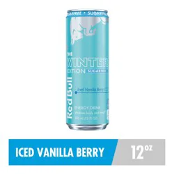 Red Bull Sugar Free Energy Drink, Iced Vanilla Berry, 12 fl.oz. can, 114mg Caffeine, Taurine & B Vitamins