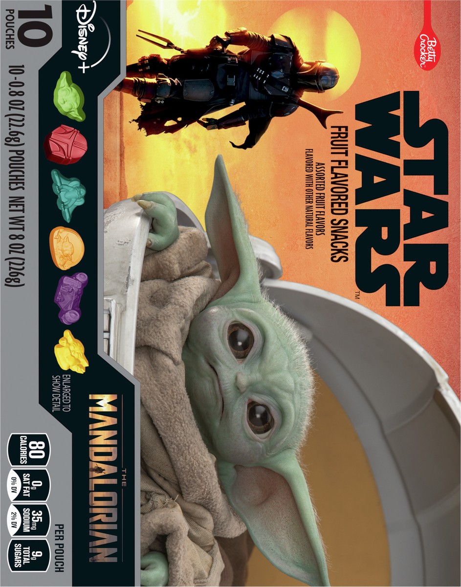 slide 7 of 13, Betty Crocker Star Wars Mandalorian Fruit Flavored Snacks, Treat Pouches, 10 ct, 10 ct