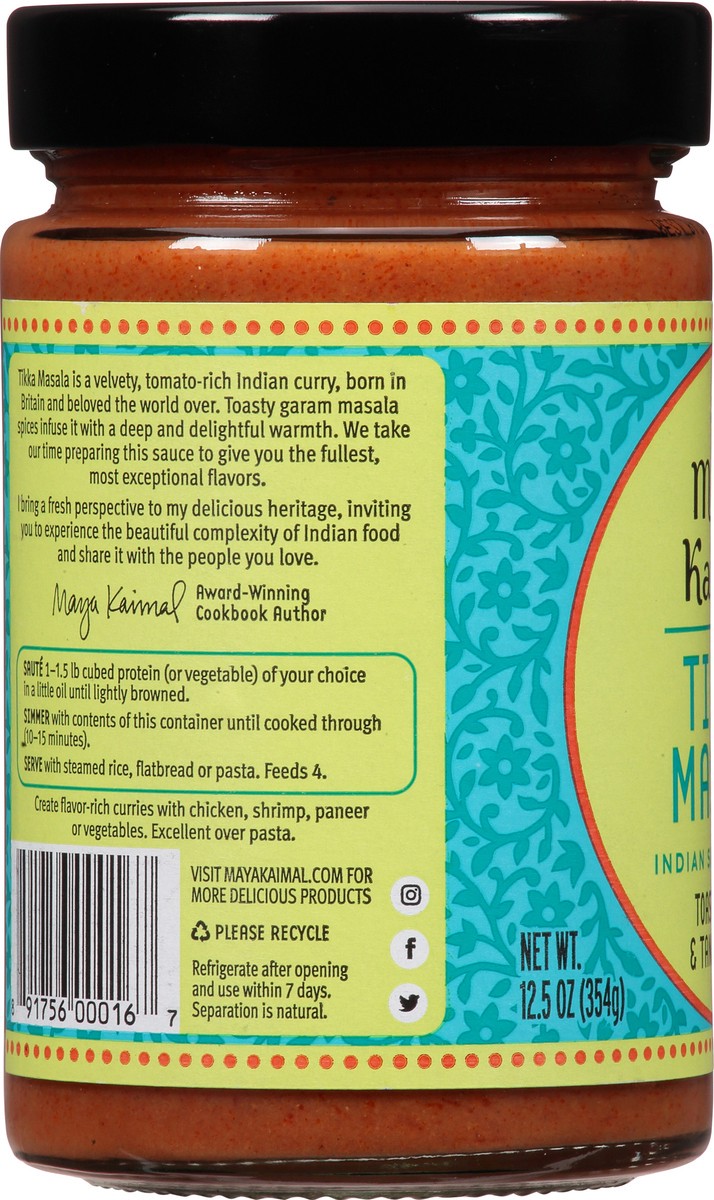 slide 9 of 14, Maya Kaimal Mild Tikka Masala Indian Simmer Sauce 12.5 oz, 12.5 oz