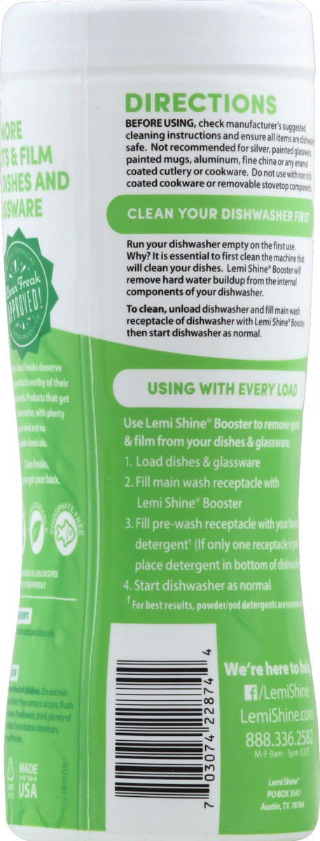 slide 5 of 6, Lemi Shine Dish Detergent Booster, 12 oz