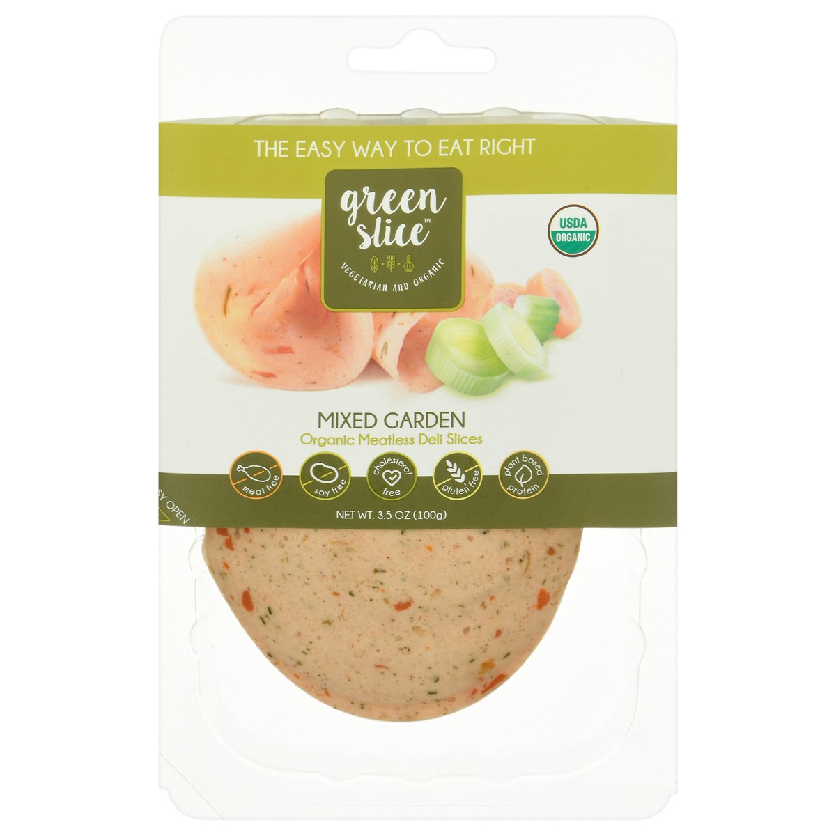 slide 1 of 12, Green Slice Organic Meatless Mixed Garden Deli Slices 3.5 oz, 3.5 oz