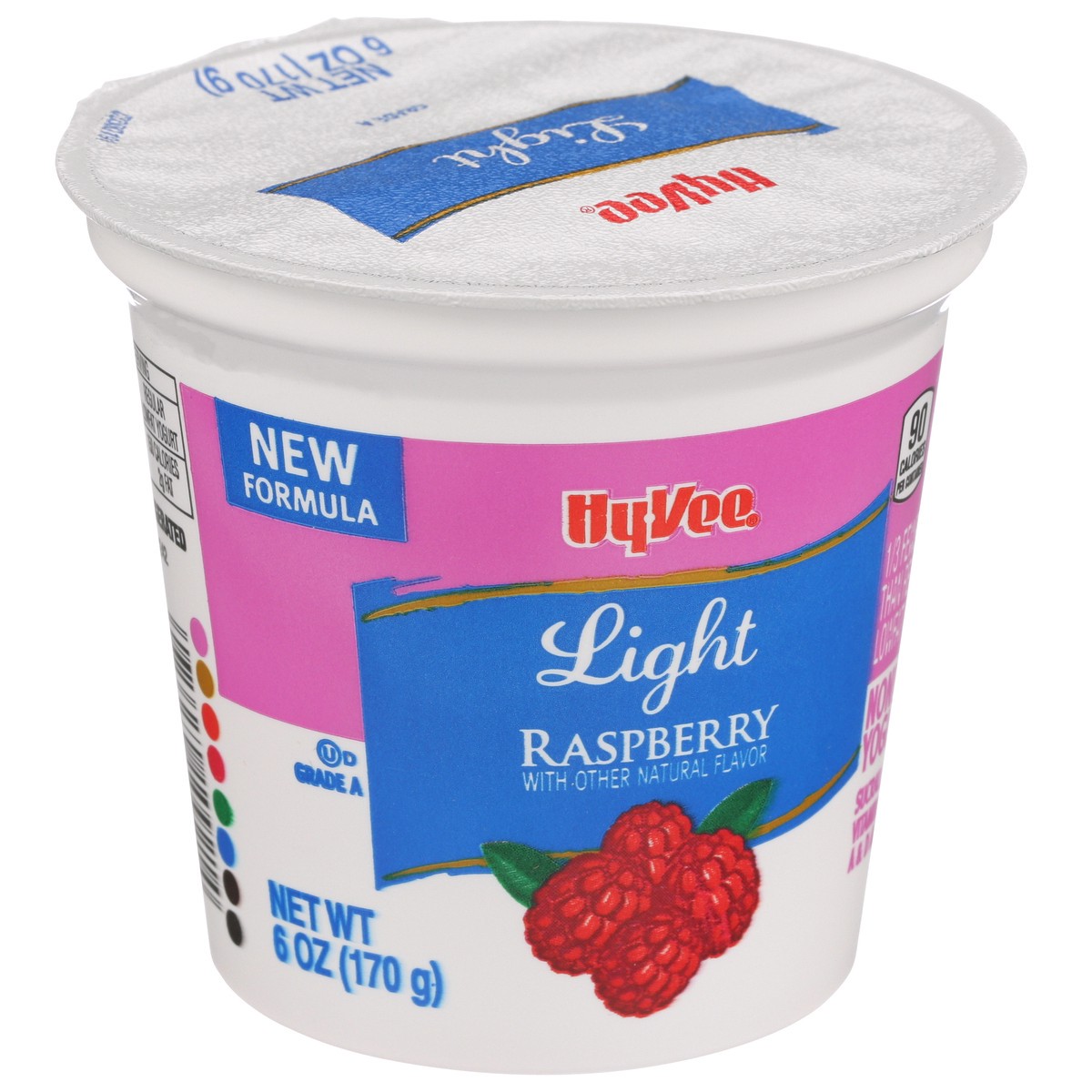 slide 2 of 8, Hy-vee Raspberry Light Nonfat Yogurt, 6 oz