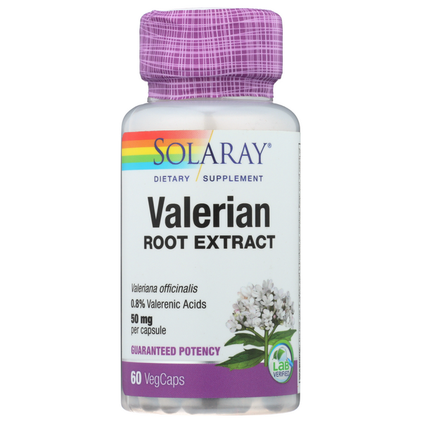 slide 1 of 1, Solaray Valerian Root Extract60 Cap, 60 ct