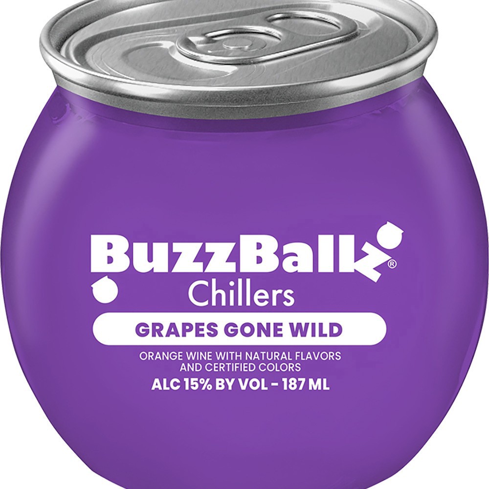 slide 1 of 1, Buzzballz Grapes G-Wild Chiller, 187 ml