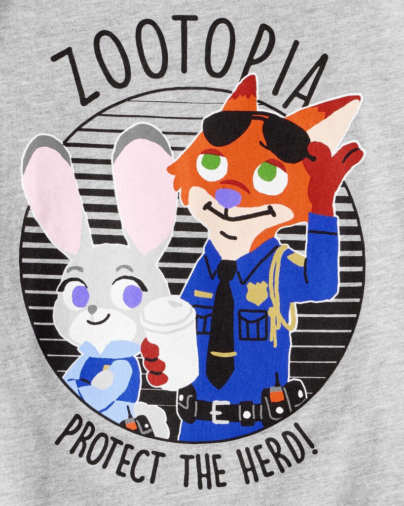 slide 2 of 2, Carter's Carters Toddler "Protect The Herd" Zootopia Short-Sleeve Graphic Tee - Grey Heather 4T, 1 ct