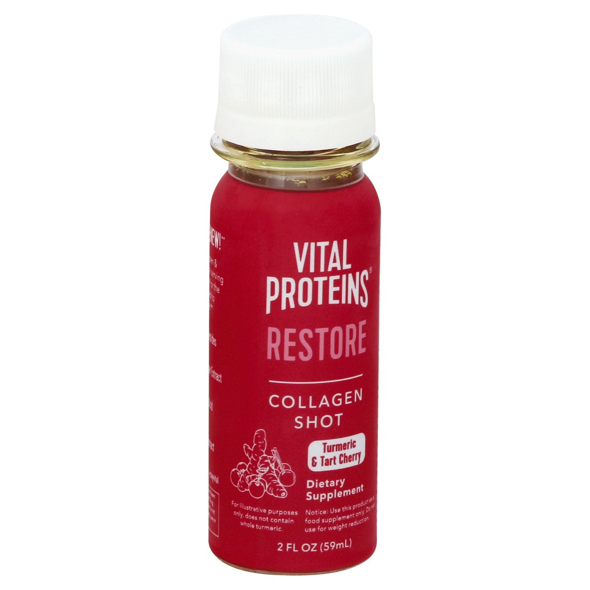 slide 8 of 12, Vital Proteins Restore Turmeric & Tart Cherry Collagen Shot 2 oz, 2 oz