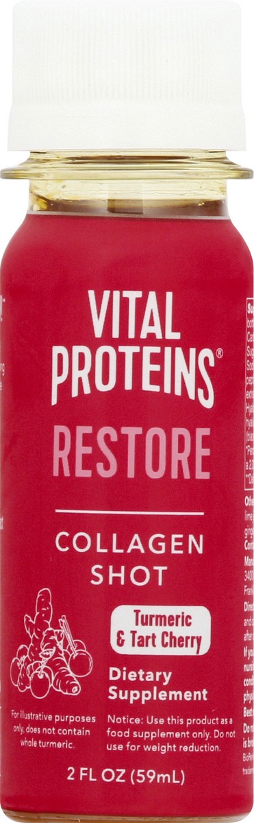 slide 10 of 12, Vital Proteins Restore Turmeric & Tart Cherry Collagen Shot 2 oz, 2 oz