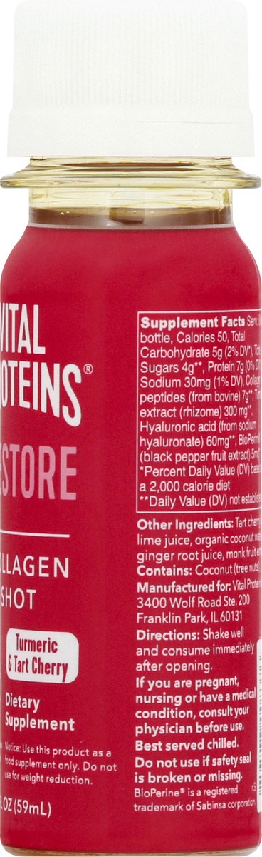 slide 11 of 12, Vital Proteins Restore Turmeric & Tart Cherry Collagen Shot 2 oz, 2 oz