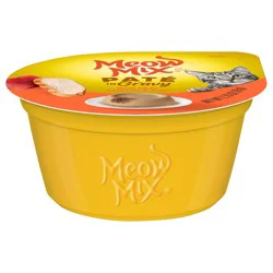 Meow Mix Paté in Gravy Wet Cat Food With Real Chicken & Tuna, 2.75 oz Cup