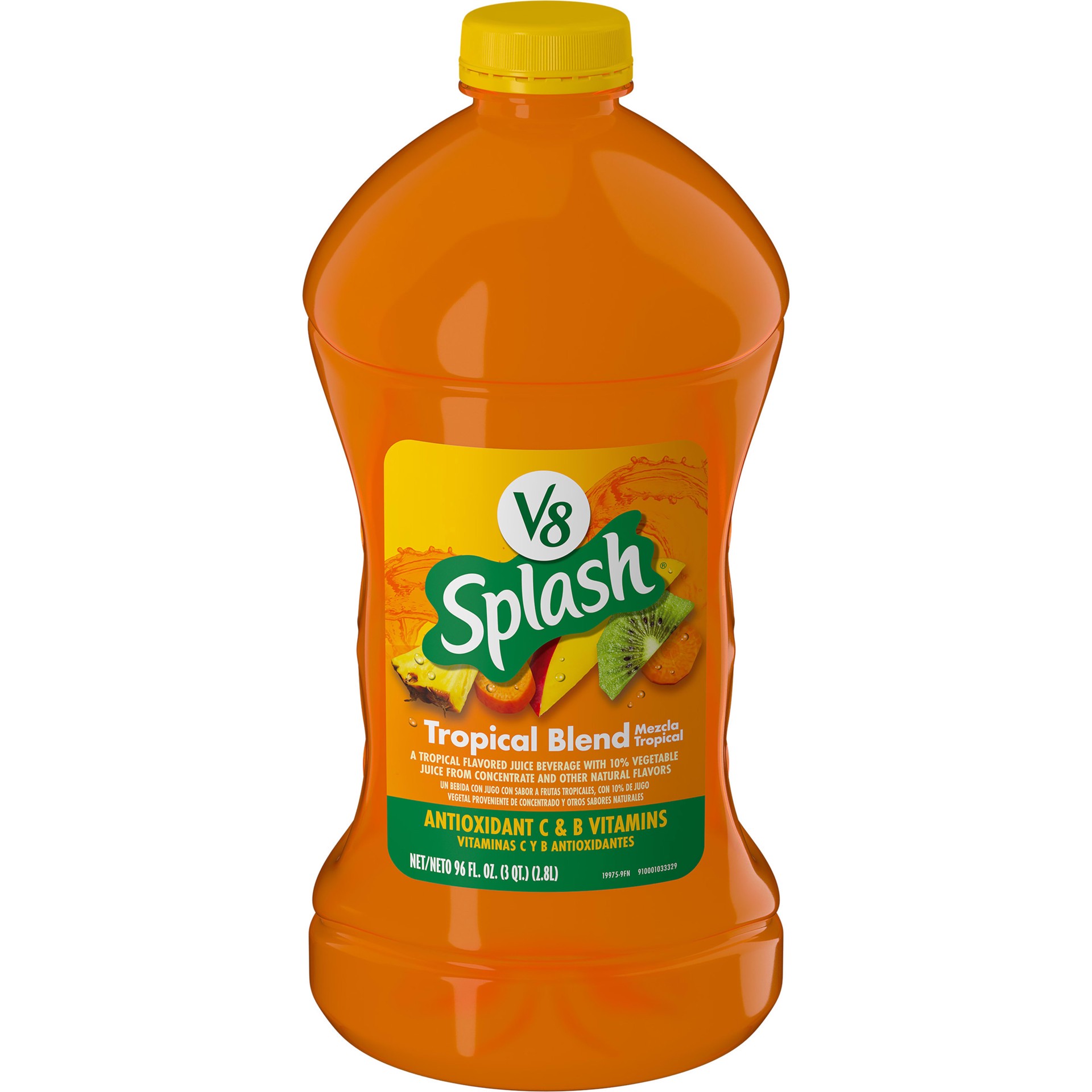 slide 1 of 5, V8 Splash Tropical Fruit Blend Flavored Juice Beverage, 96 Fl Oz Bottle, 96 oz