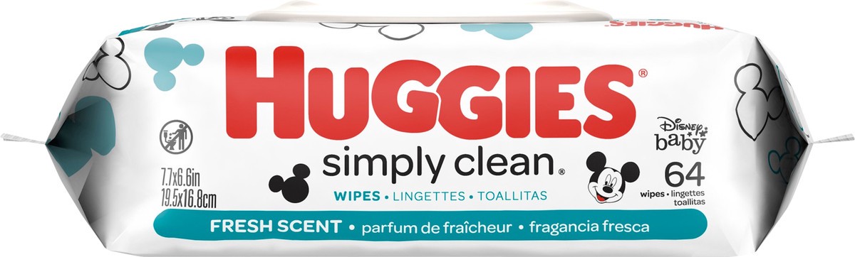 slide 2 of 7, Huggies Simply Clean Fresh Scent Wipes 64 ea, 64 ct