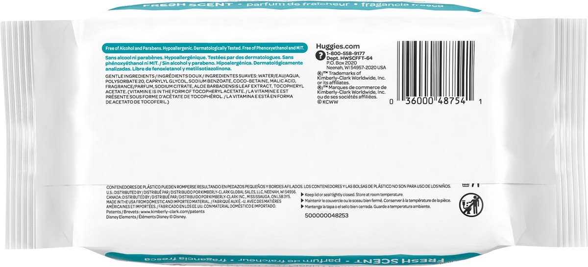 slide 3 of 7, Huggies Simply Clean Fresh Scent Wipes 64 ea, 64 ct