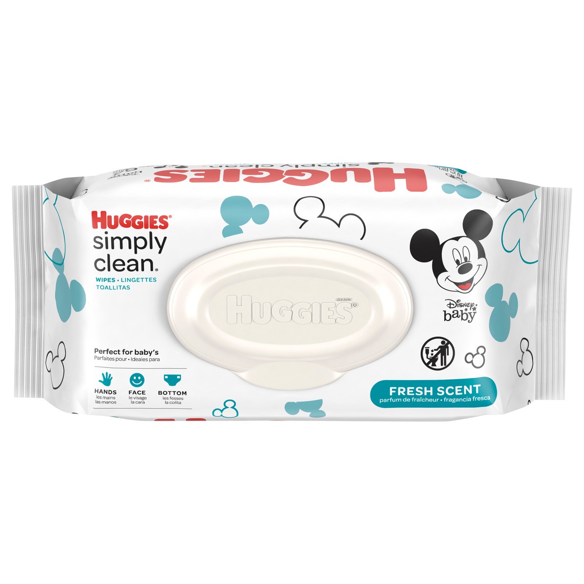 slide 1 of 7, Huggies Simply Clean Fresh Scent Wipes 64 ea, 64 ct