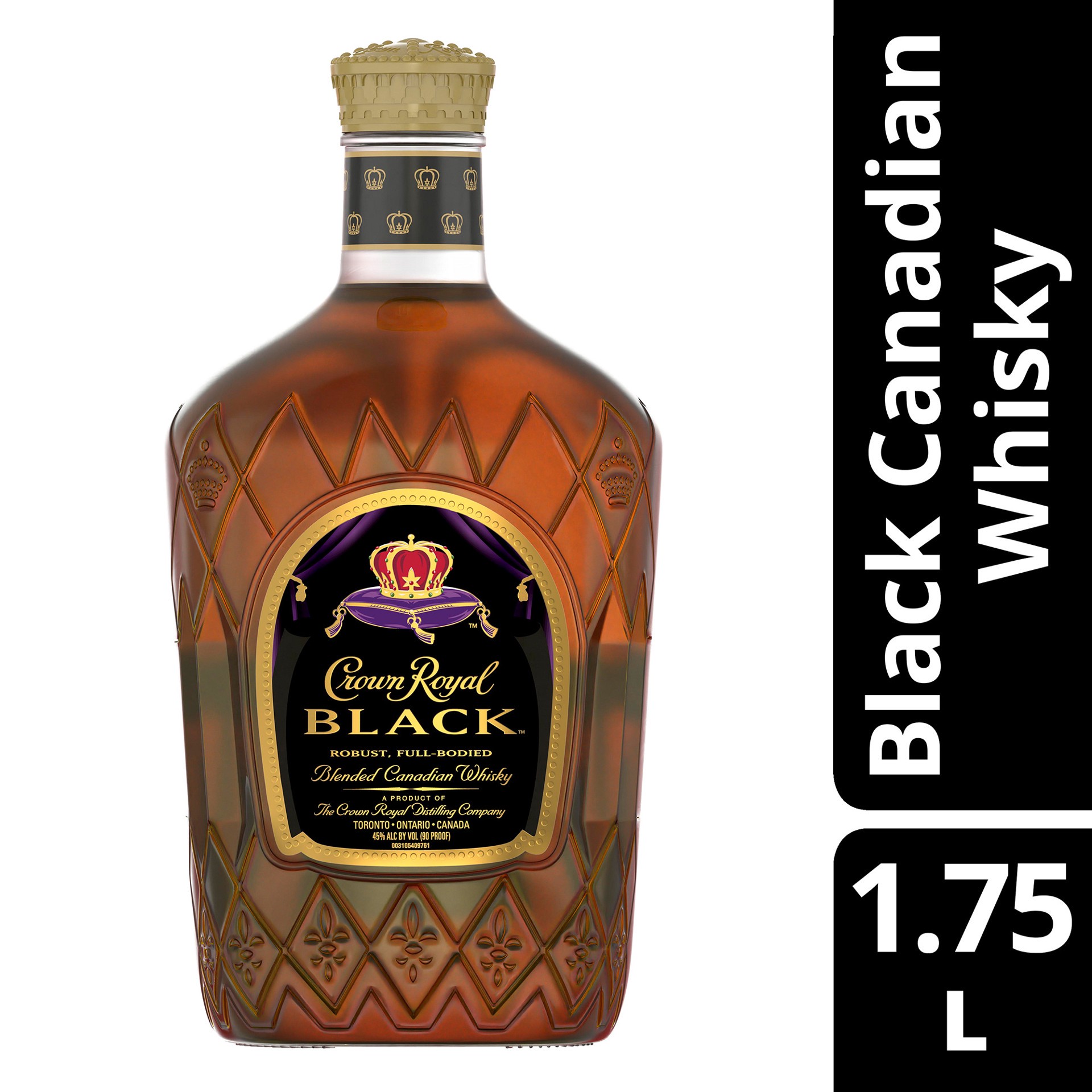 slide 9 of 10, Crown Royal Black Blended Canadian Whisky, 1.75 L, 1.75 liter