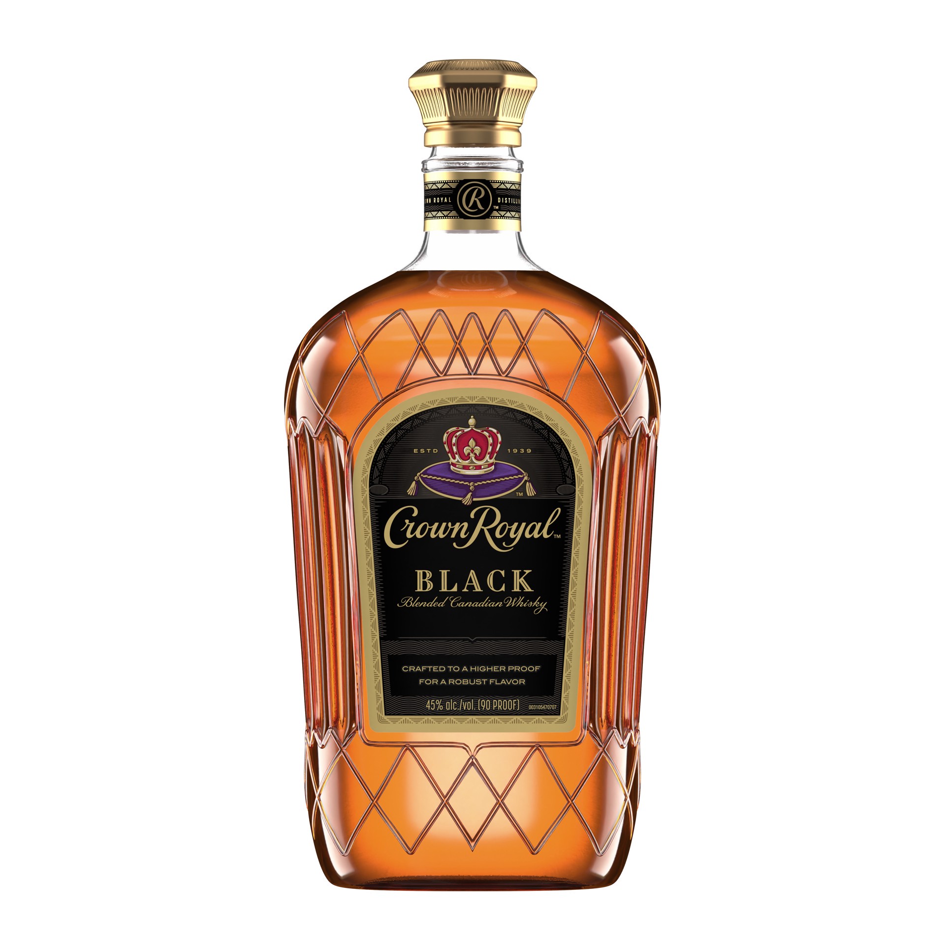 slide 1 of 10, Crown Royal Black Blended Canadian Whisky, 1.75 L, 1.75 liter