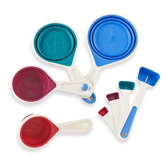 slide 1 of 1, Chef'n sleekstor Collapsible Measuring Cups and Spoons Set, 8 ct