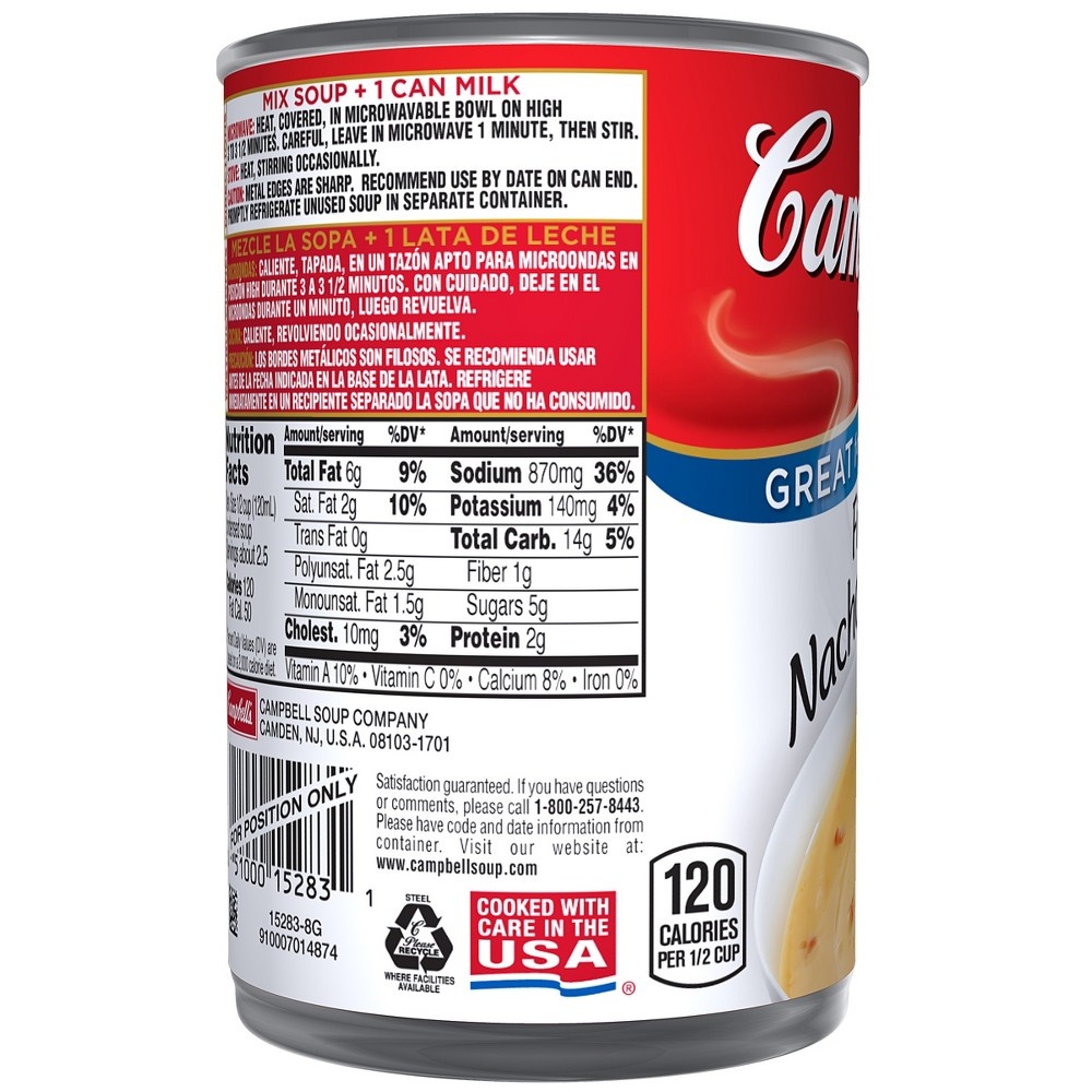 Campbell's Condensed Fiesta Nacho Cheese Soup 10.75 oz | Shipt