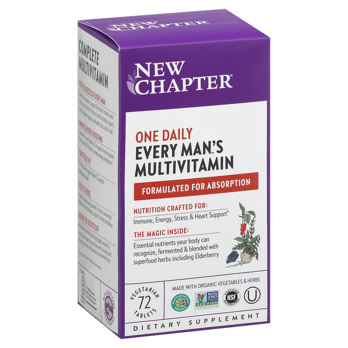 slide 2 of 9, New Chapter Every Man's One Daily Multivitamin, 72 ct