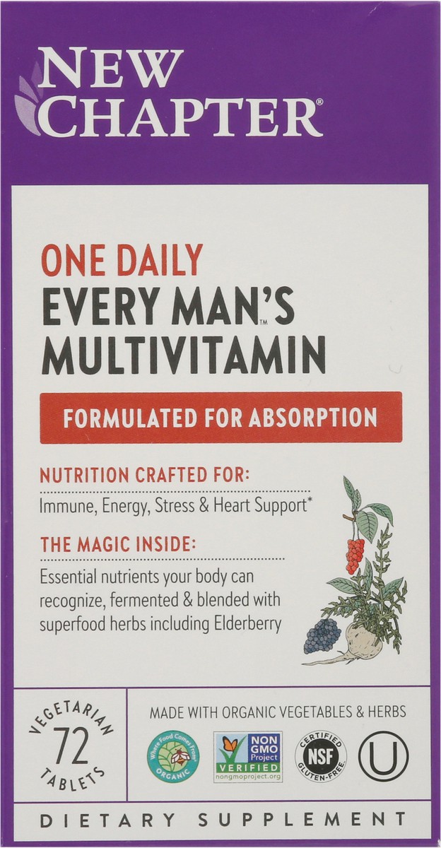 slide 8 of 9, New Chapter Every Man's One Daily Multivitamin, 72 ct