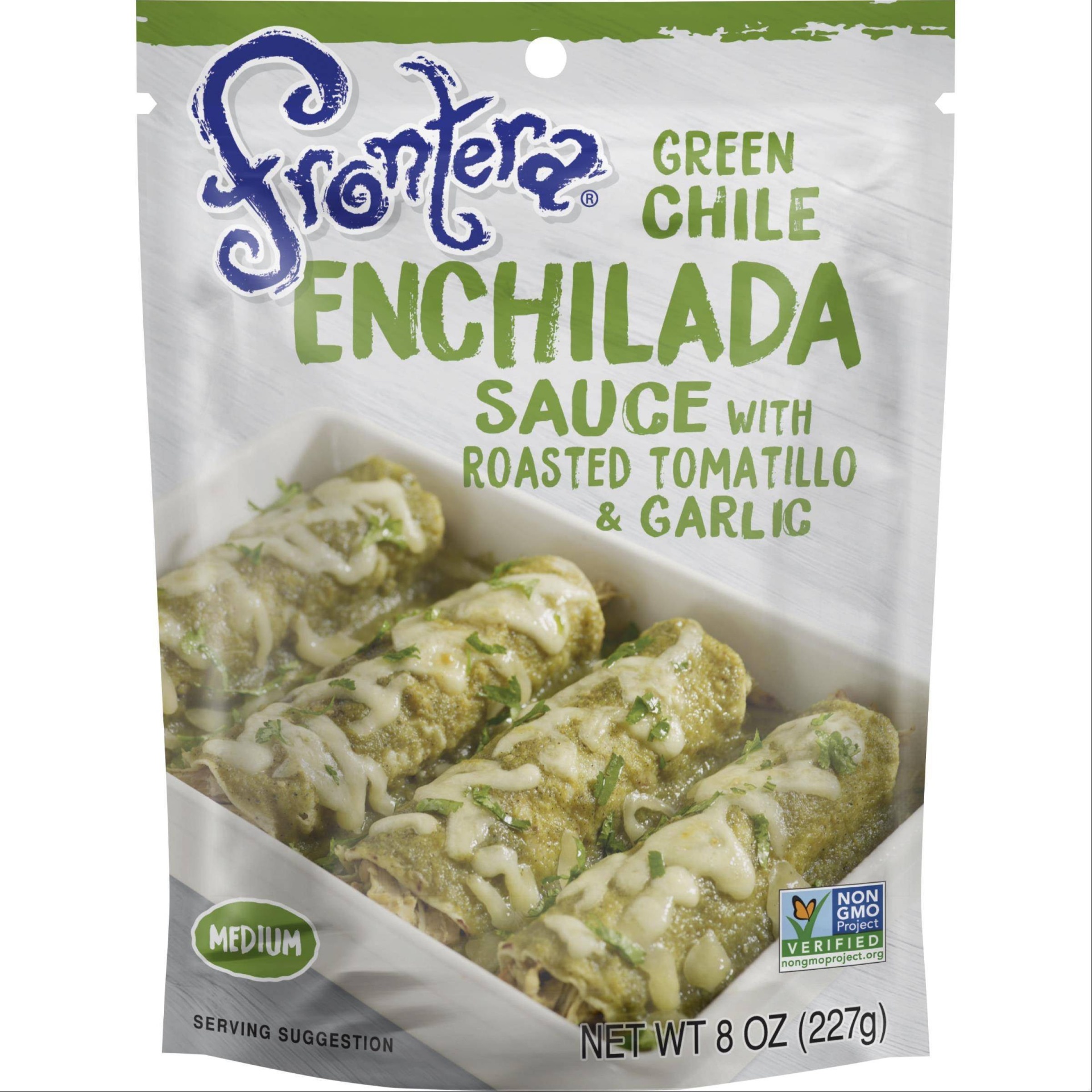 slide 1 of 2, Frontera Green Chile Enchilada Sauce, 8 oz