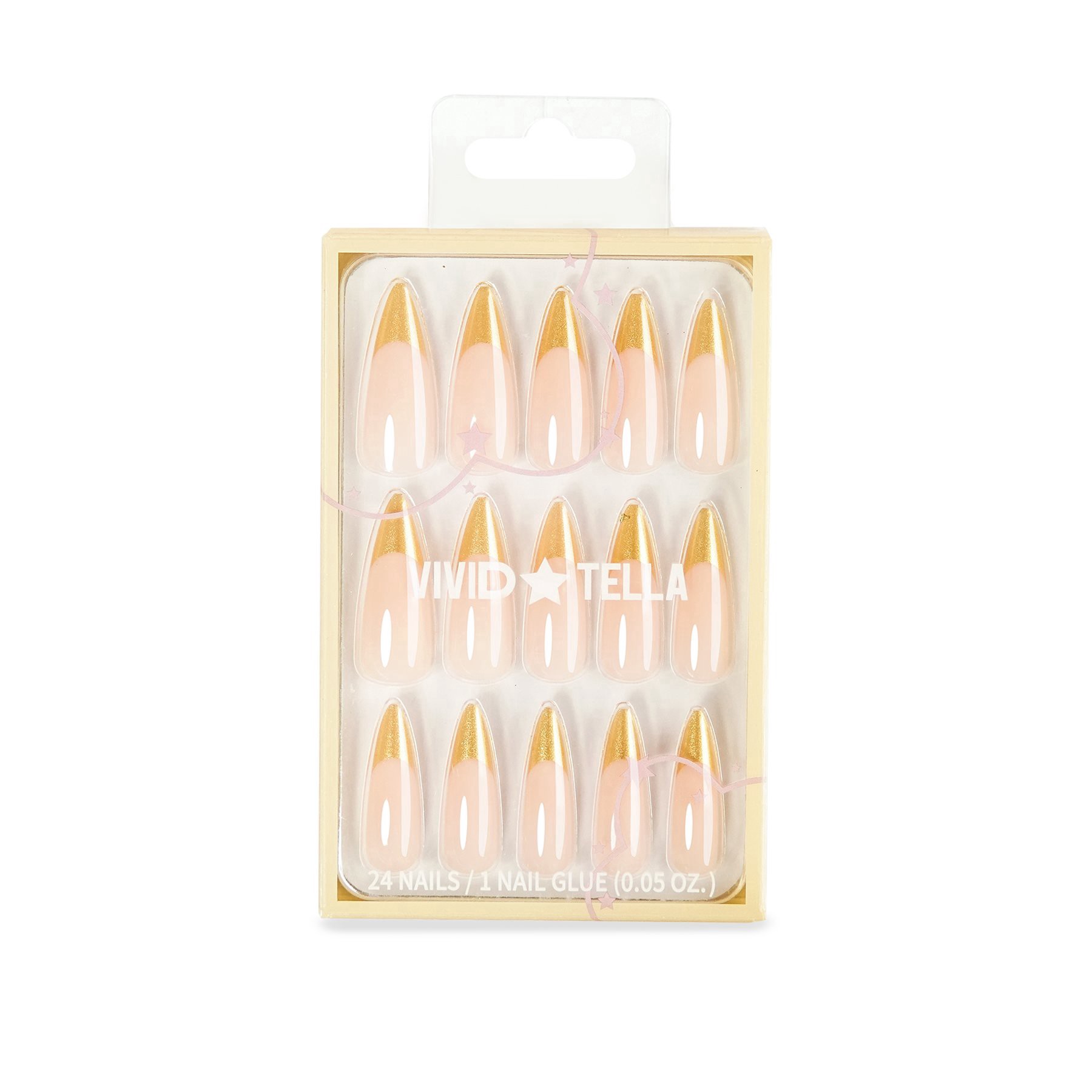 slide 1 of 1, Vivid Tella Nails - Aurora French Gold, 1 ct