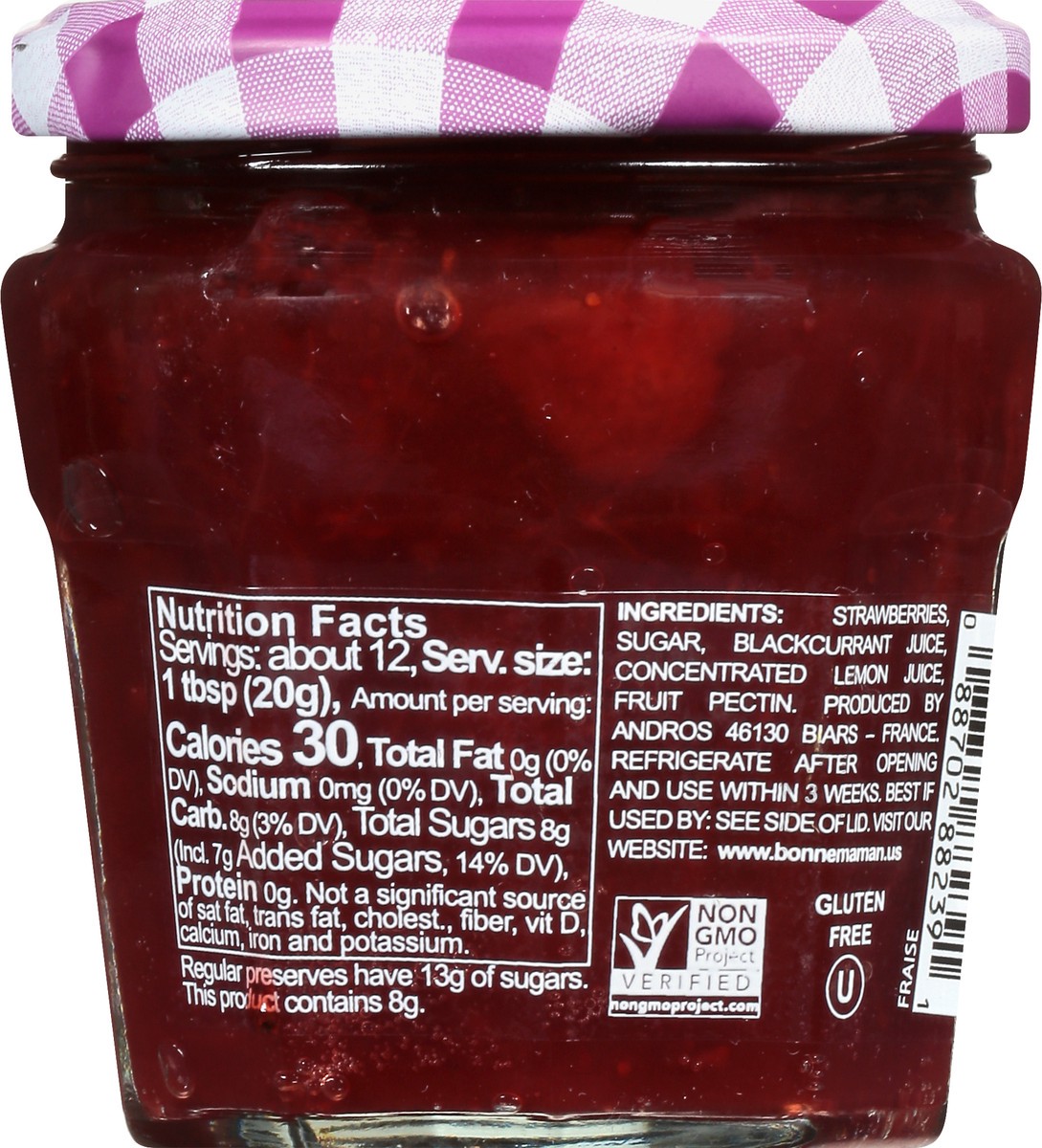 slide 5 of 9, Bonne Maman Intense Strawberry Fruit Spread 8.2 oz, 8.2 oz