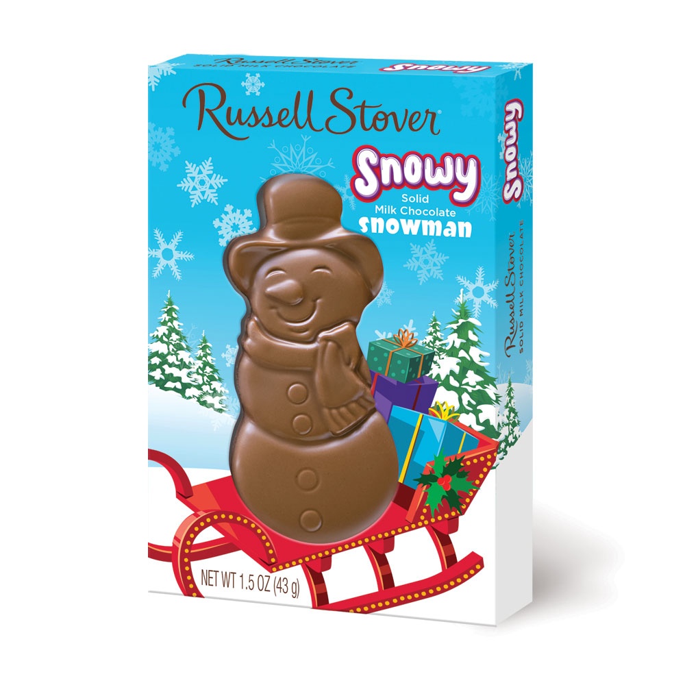 slide 1 of 1, Russell Stover Solid Milk Chocolate Snowman, 1.5 oz