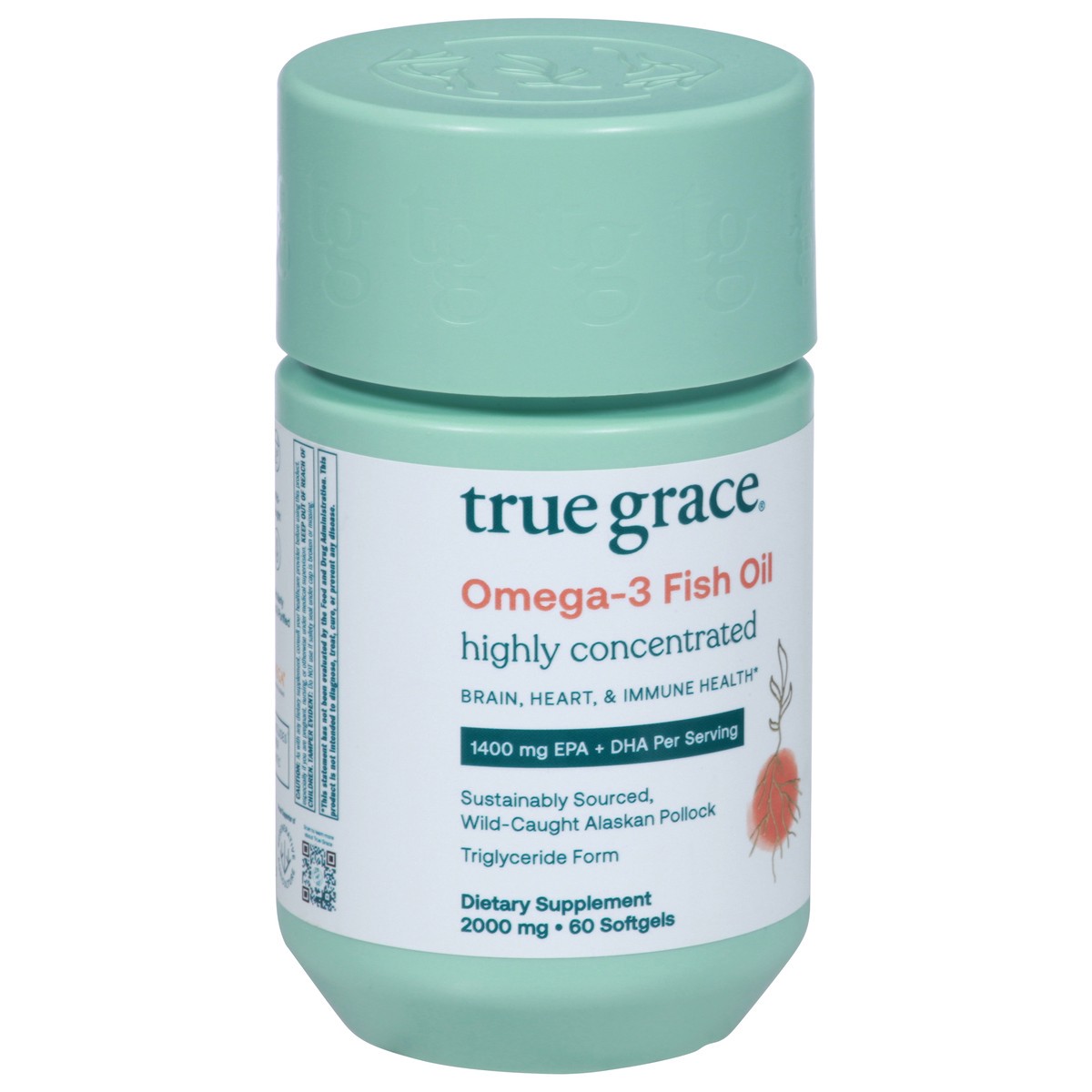 slide 3 of 13, True Grace 2000 mg Omega-3 Fish Oil 60 Softgels, 1 ct
