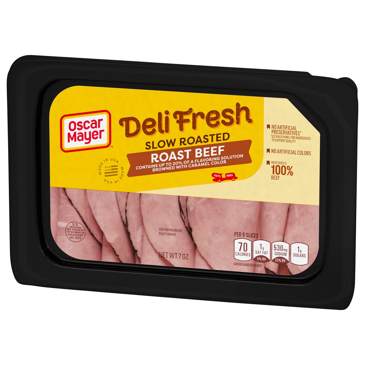 slide 7 of 9, Oscar Mayer Deli Fresh Slow Roasted Roast Beef Deli Lunch Meat, 7 oz Package, 7 oz