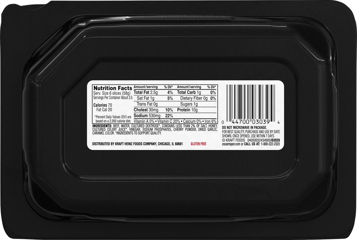 slide 4 of 9, Oscar Mayer Deli Fresh Slow Roasted Roast Beef Deli Lunch Meat, 7 oz Package, 7 oz