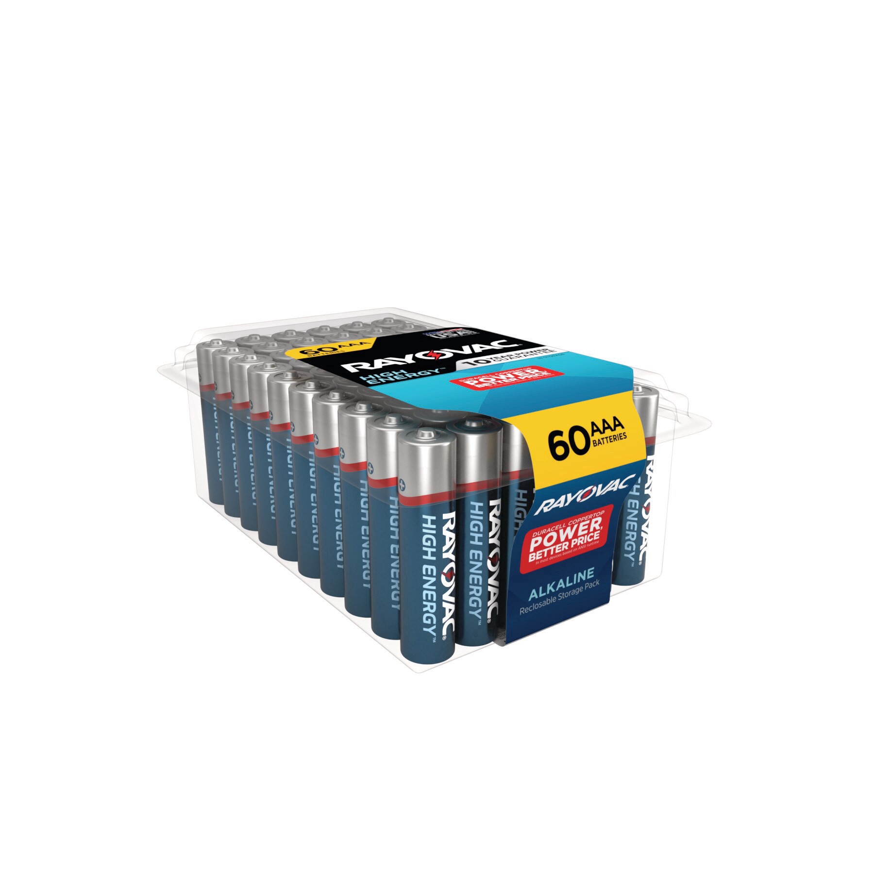 slide 6 of 6, Rayovac High Energy Alkaline AAA Batteries (60-Pack), 1 ct