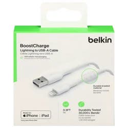 Belkin BoostCharge 3.3 Feet Lightning to USB-A Cable 1 ea