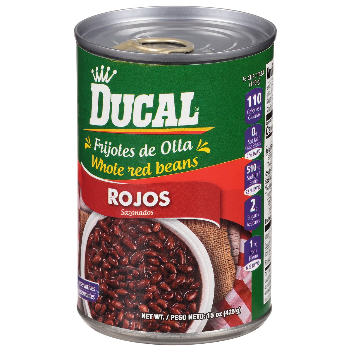 slide 5 of 9, Ducal Whole Red Beans 15 oz, 15 oz