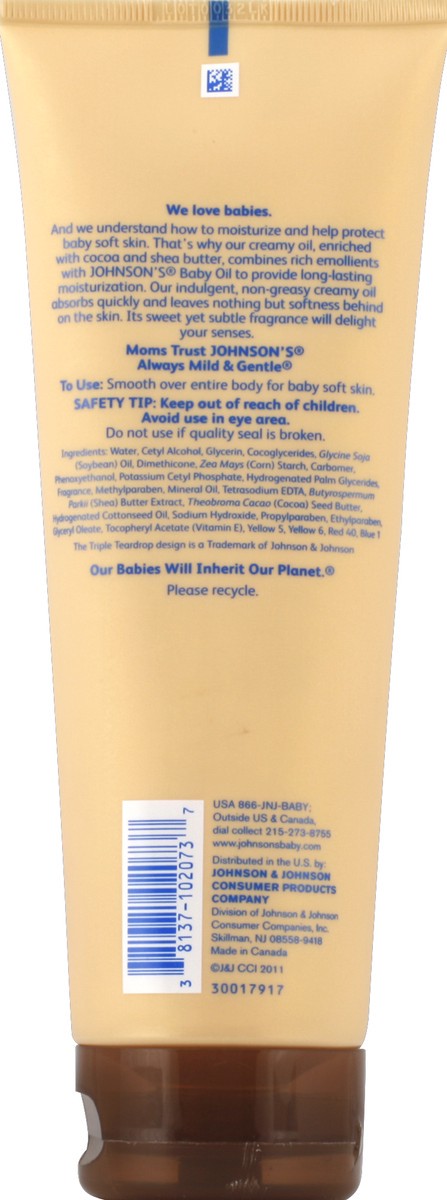 slide 6 of 6, Johnson's Baby Creamy Oil, 8 oz