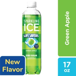 Sparkling Ice Lifesavers Green Apple 17 fl oz Bottle