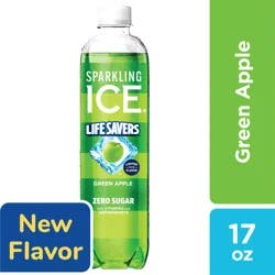 Sparkling Ice Lifesavers Green Apple 17 fl oz Bottle