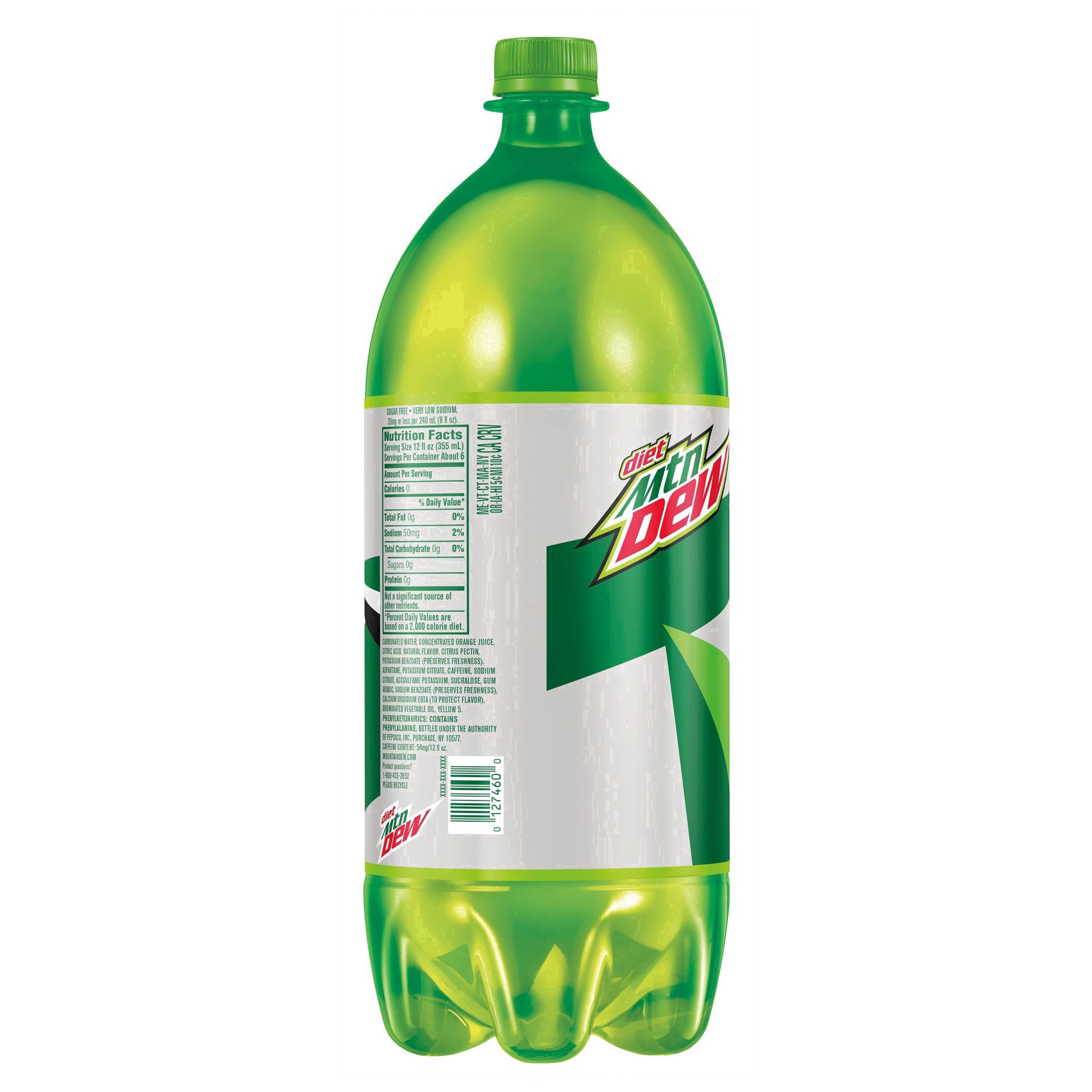 slide 51 of 58, Diet Mountain Dew 0 Calorie Citrus Soda - 2L Bottle, 