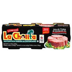 La Cholita Lomitos Solid Tuna in Soybean Oil - 3 x 2.82 oz Cans