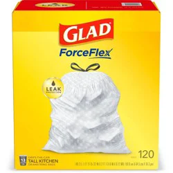 Glad Force Flex Drawstring 13 Gallon 120ct