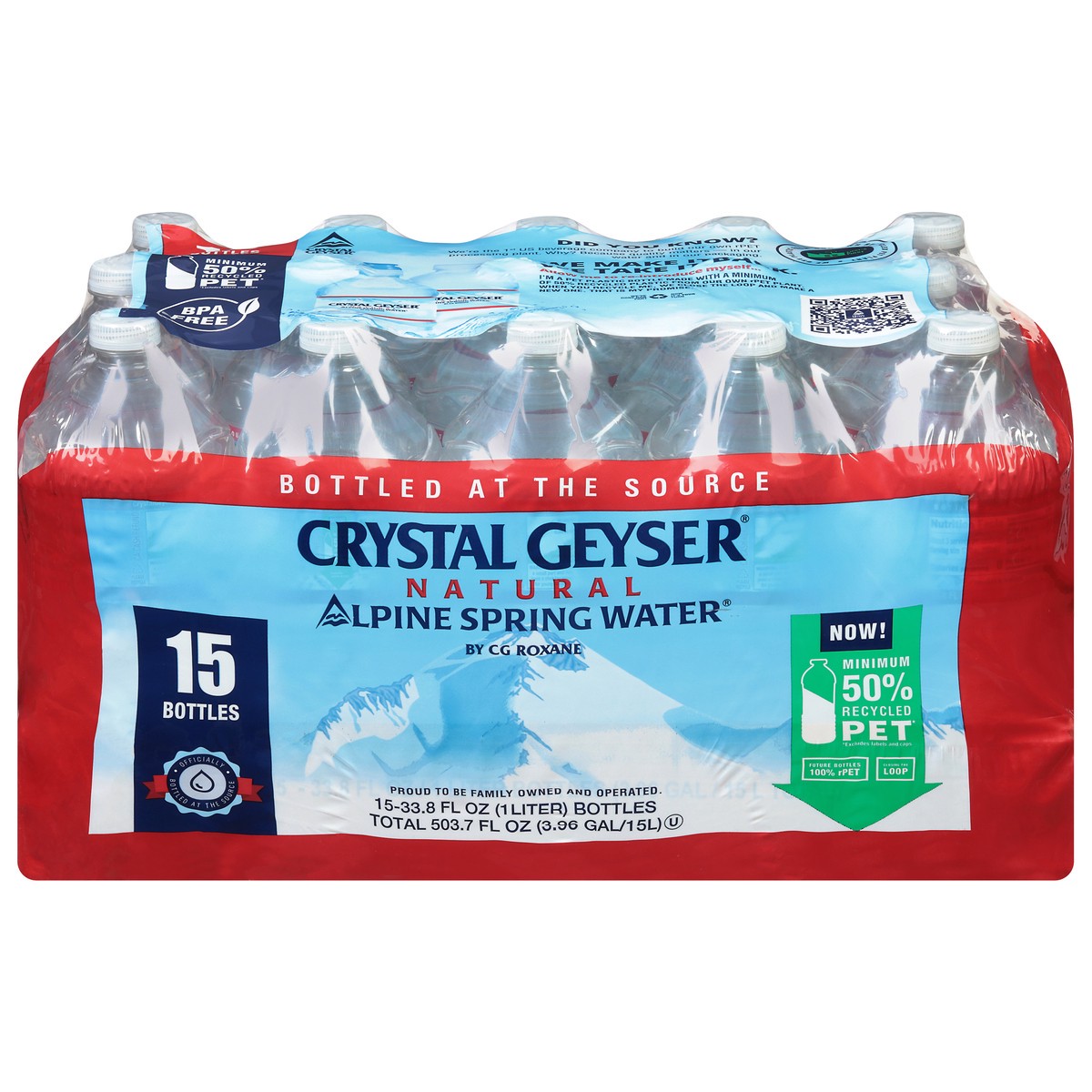 slide 1 of 9, Crystal Geyser Natural Alpine Spring Water - 15 ct, 15 ct