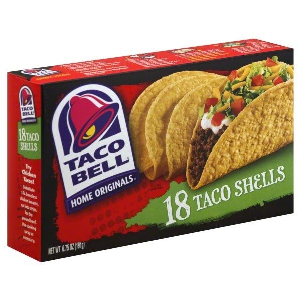 slide 1 of 1, Taco Bell Taco Shells 18 ea, 18 ct