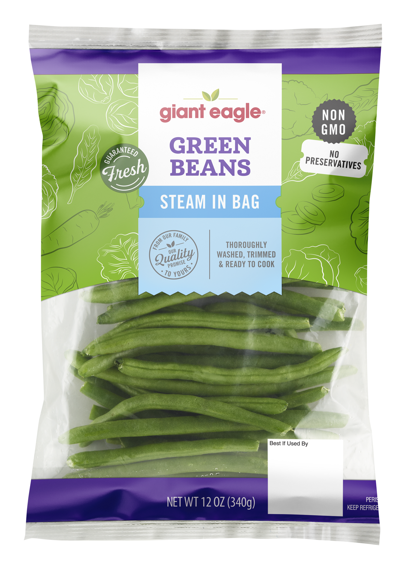 slide 1 of 1, Giant Eagle Green Beans, 12 oz