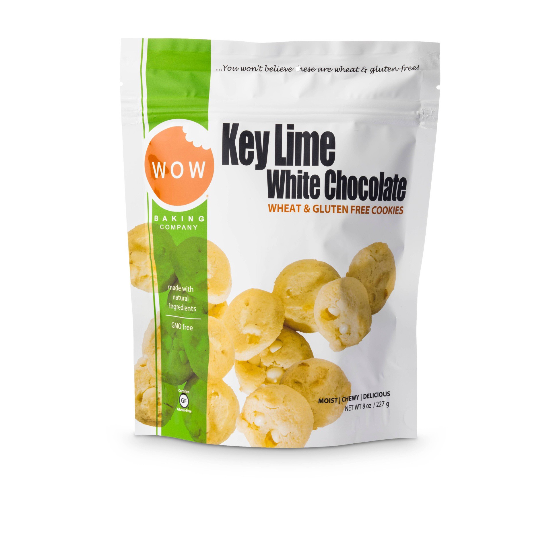 slide 1 of 1, Wow Key Lime White Chocolate Wheat & Gluten Free Cookies, 8 oz