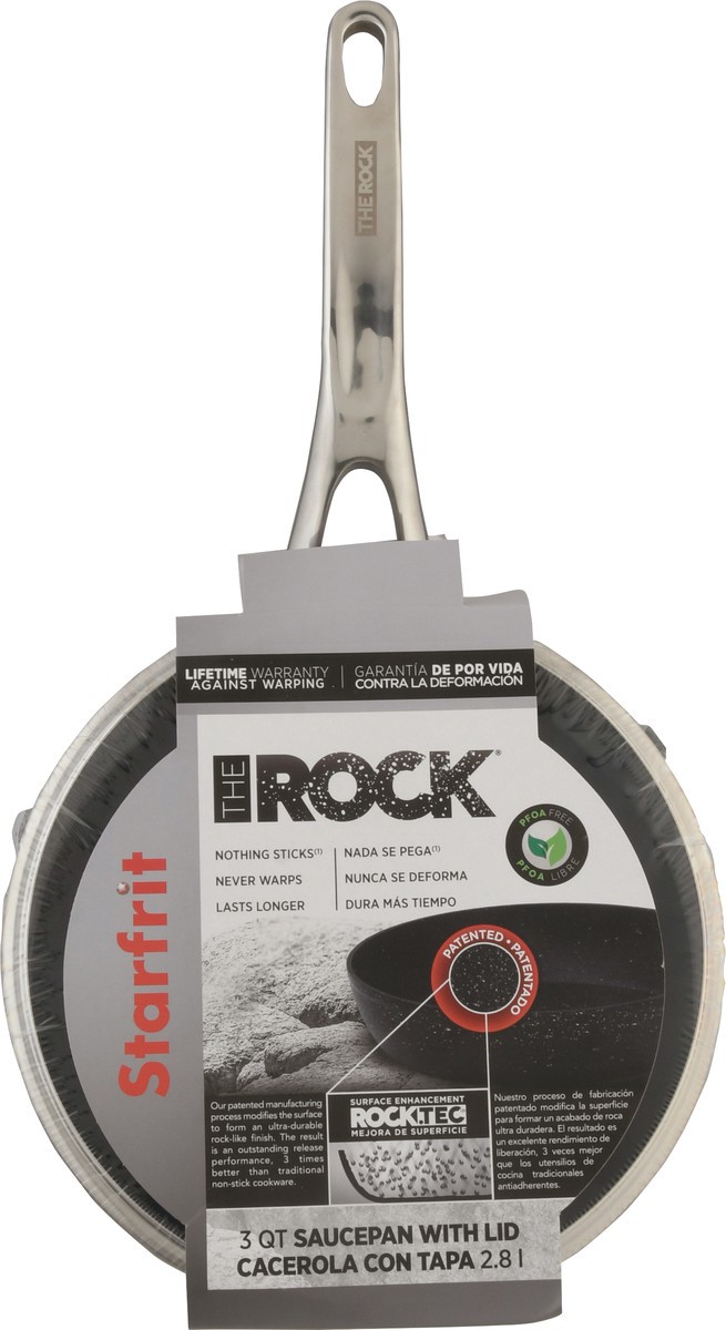 slide 2 of 9, Starfrit The Rock 3 Quart Saucepan with Lid 1 ea Sleeve, 1 ct