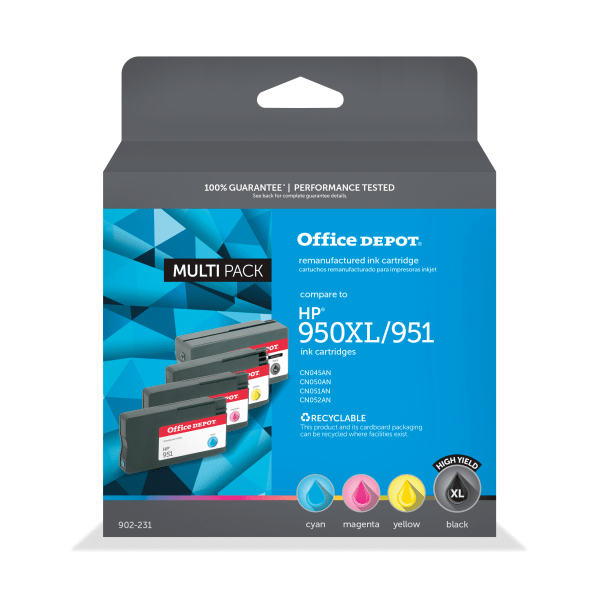 slide 1 of 1, Office Depot Brand Odhp950Xlk951Cmy Remanufactured Ink Cartridge Replacement For Hp 950Xl And Hp 951 Black/Tricolor, 1 ct