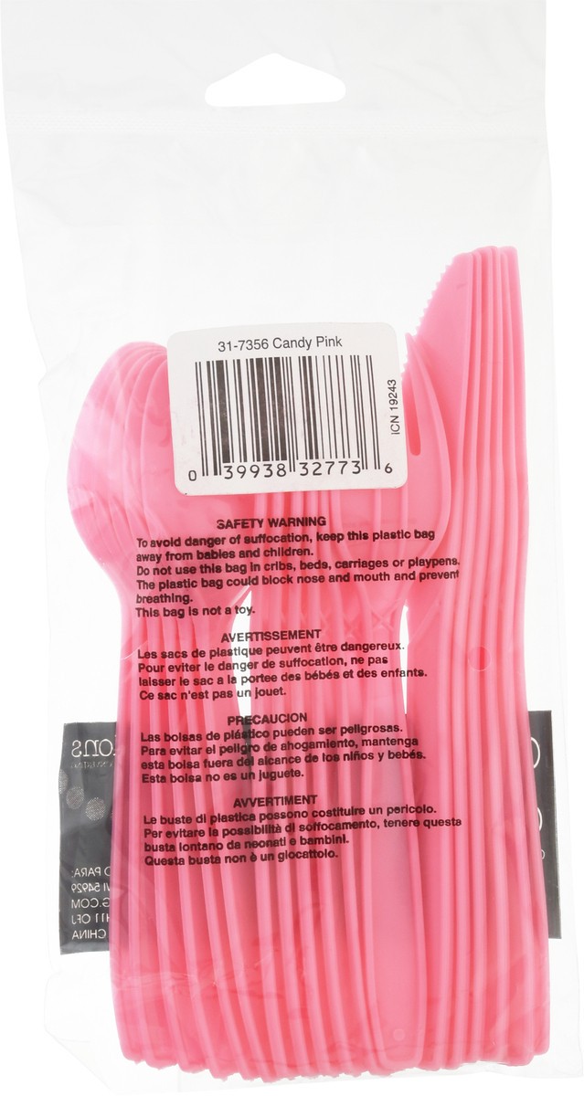 slide 4 of 11, Celebrations Candy Pink Cutlery 18 ea, 18 ct